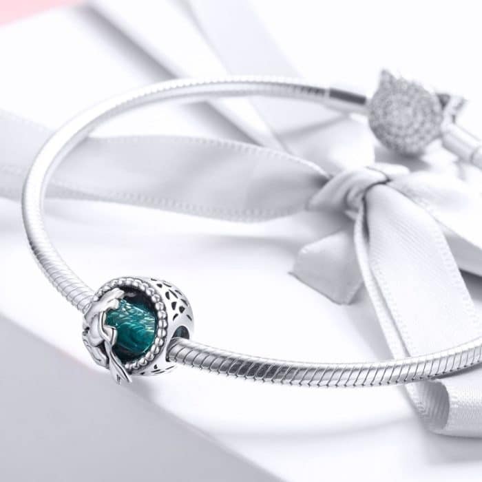 S925 Sterling Silber Meerjungfrau Grün Perlen DIY Armband Zubehör – Bild 6