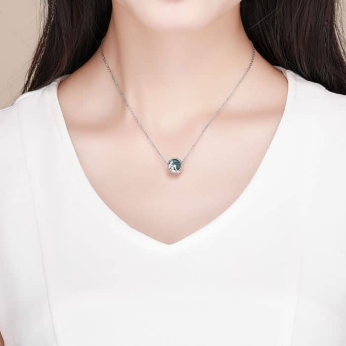 S925 Sterling Silber Meerjungfrau Grün Perlen DIY Armband Zubehör – Bild 7