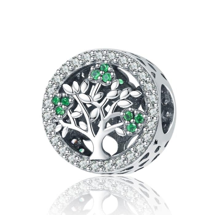 TBD0426834601.jpg S925 Sterling Silber Baum des Lebens Perlenzubehör Diamant-Anhänger-Zubehör – Bild 1