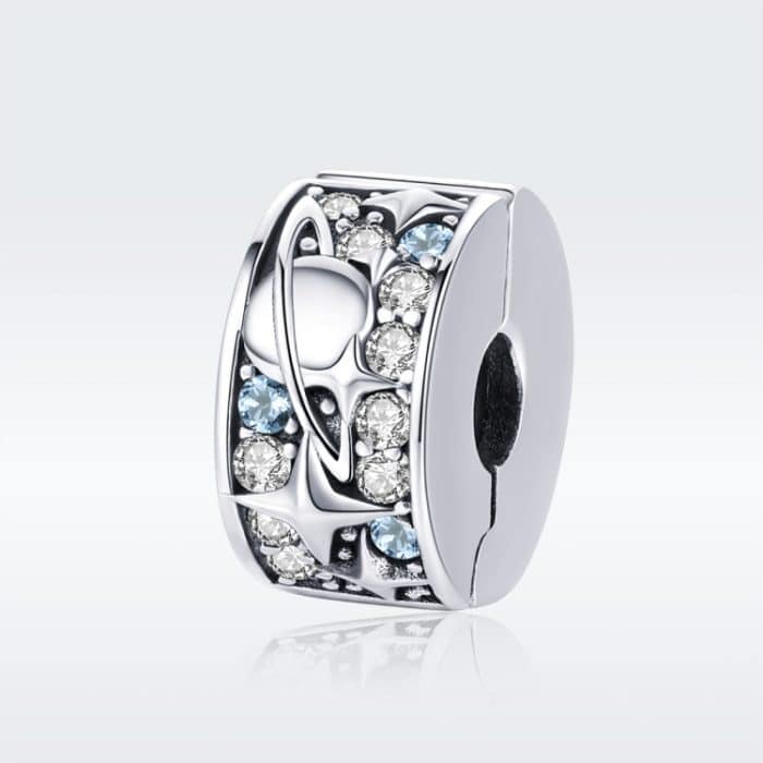 S925 Sterling Silber Sterne Planet Perlen DIY Halskette Zubehör – Bild 2