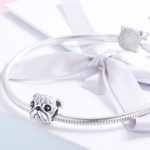 S925 Sterling Silber niedlichen Mops Diamant Perlen DIY Armband Zubehör – Bild 6