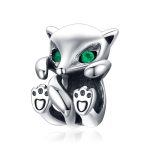 S925 Sterling Silber Little Fox Perlen DIY Armband Zubehör Charm Loose Beads