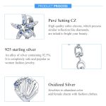 S925 Sterling Silber Seestern Muschel Sicherheitskette DIY Armband Zubehör – Bild 3