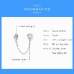 S925 Sterling Silber Seestern Muschel Sicherheitskette DIY Armband Zubehör – Bild 4