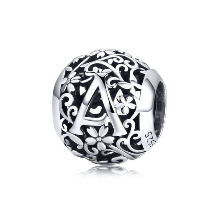 TBD04268442.jpg S925 Sterling Silber Muster Brief Perlen DIY Armband Perlen – Bild 1