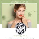 S925 Sterling Silber Muster Brief Perlen DIY Armband Perlen – Bild 3