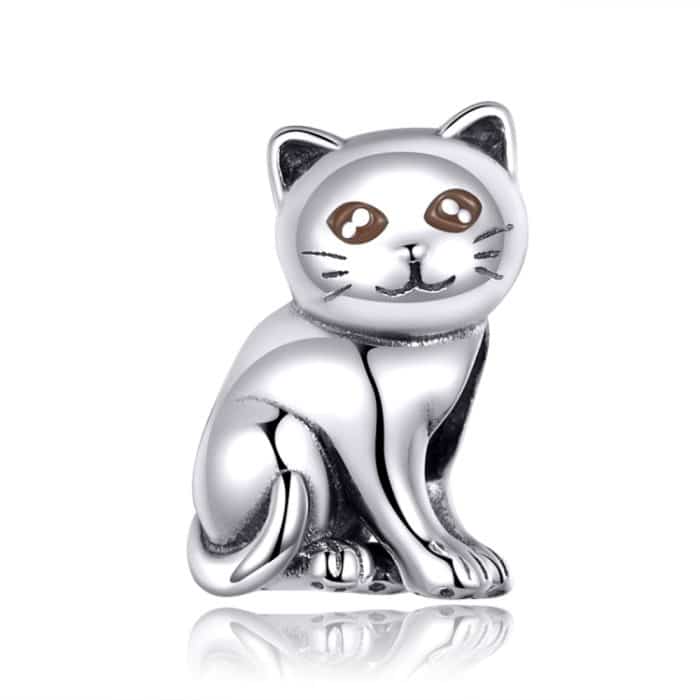 TBD04268443.jpg S925 Sterling Silber Animal Series Nette Katze lose Perlen DIY Armband Perlen – Bild 1