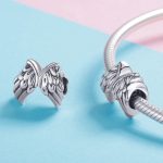 S925 Sterling Silber Engelsflügel Lose Perlen DIY Perlenarmband – Bild 5