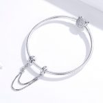 S925 Sterling Silber Einfache zweilagige Kette Sicherheitskette DIY Armband Zubehör – Bild 7