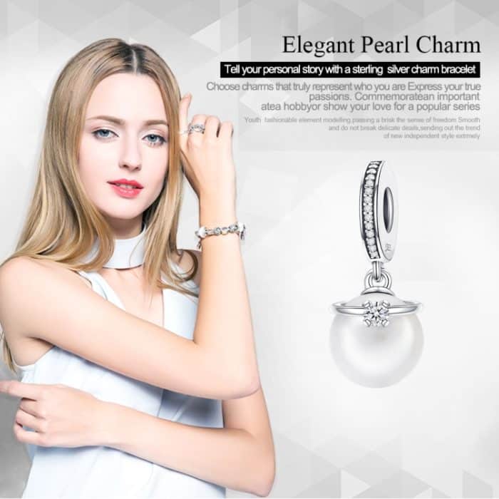 S925 Sterling Silber Elegante Perle Charm DIY Armband Zubehör – Bild 3