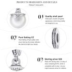 S925 Sterling Silber Elegante Perle Charm DIY Armband Zubehör – Bild 4