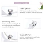 S925 Sterling Silber Niedliche Koala Tierperle DIY Armband Zubehör – Bild 4