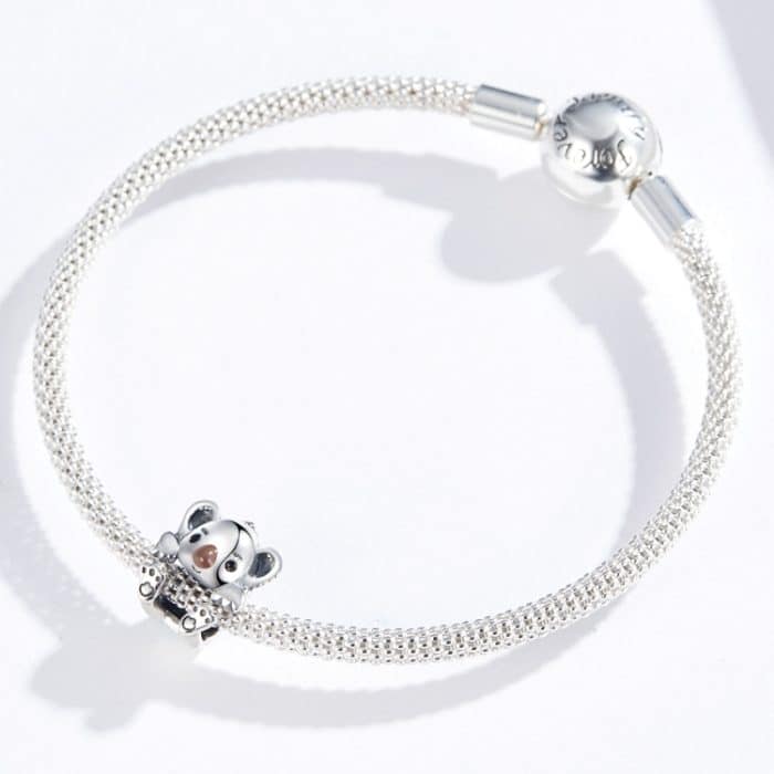 S925 Sterling Silber Niedliche Koala Tierperle DIY Armband Zubehör – Bild 7