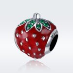 S925 Sterling Silber Erdbeertropfen Öl lose Perlen DIY Armband Zubehör – Bild 2