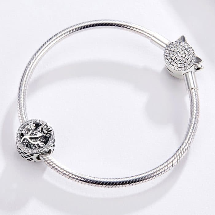 S925 Sterling Silber Rose Blume Perlen DIY Armband Zubehör – Bild 7