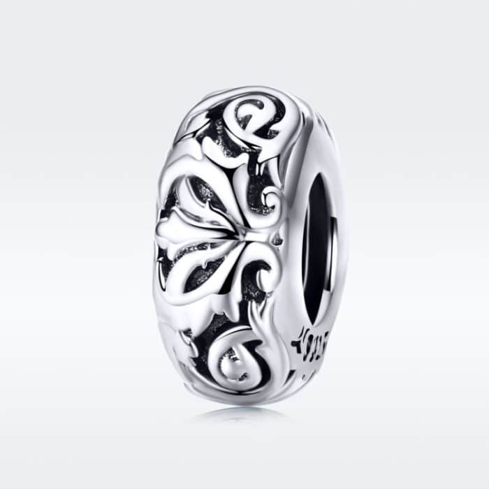 S925 Sterling Silber Klassische Blumenperlen DIY Armband Hohlmuster Perlen – Bild 2