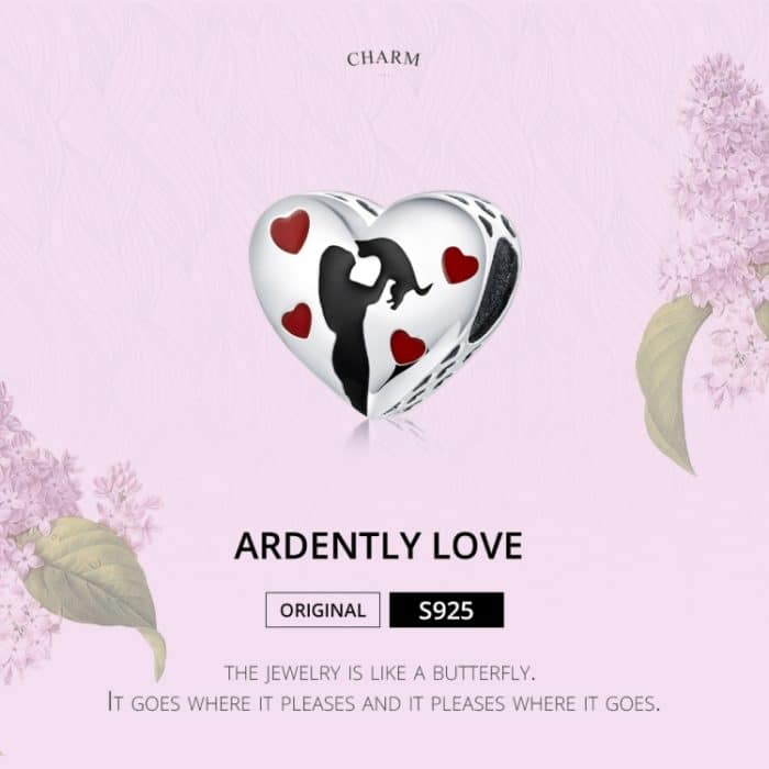 S925 Sterling Silber Herzförmig Ardently Love Anhänger DIY Armband Zubehör – Bild 3