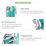 S925 Sterling Silber Grün Meerjungfrau Facettierte Glasperle DIY Armband Zubehör – Bild 4