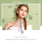 S925 Sterling Silber Hund Fußabdruck Diamant Perlen DIY Armband Zubehör – Bild 3