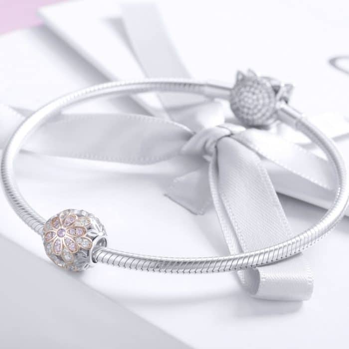 S925 Sterling Silber Blume Staubblatt Diamant Zubehör Perlen DIY Armband Zubehör – Bild 6