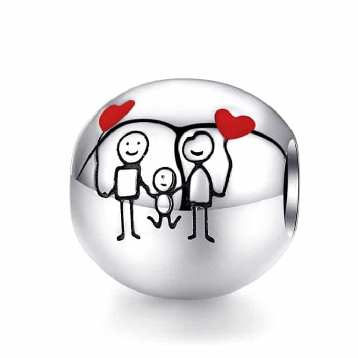 S925 Sterling Silber Ich liebe mein Zuhause Perlen DIY Armband Zubehör – Bild 1