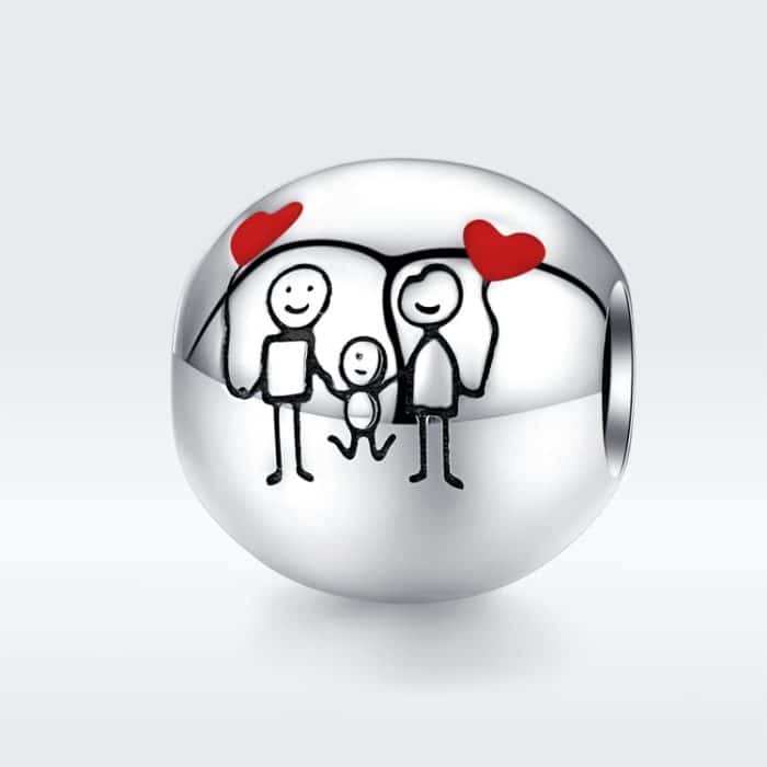 S925 Sterling Silber Ich liebe mein Zuhause Perlen DIY Armband Zubehör – Bild 2