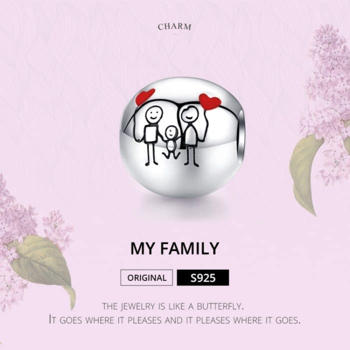 S925 Sterling Silber Ich liebe mein Zuhause Perlen DIY Armband Zubehör – Bild 3