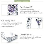 Versprechen S925 Sterling Silber Damen Ring Heart Lock Open Ring – Bild 6