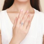 Versprechen S925 Sterling Silber Damen Ring Heart Lock Open Ring – Bild 7