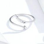 S925 Sterling Silber Angel Wings Offener Ring Weißvergoldeter offener Ring – Bild 4