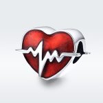 S925 Sterling Silber Rot EKG Perlen DIY Love Loose Bead Armband Zubehör – Bild 2