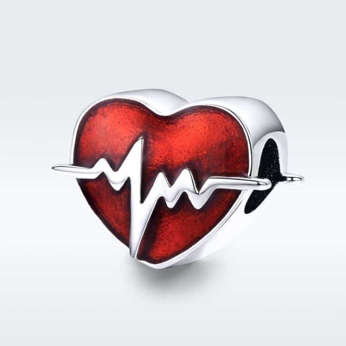 S925 Sterling Silber Rot EKG Perlen DIY Love Loose Bead Armband Zubehör – Bild 2