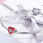 S925 Sterling Silber Rot EKG Perlen DIY Love Loose Bead Armband Zubehör – Bild 6