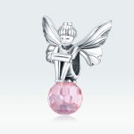 S925 Sterling Silber Blume Fee Perlen Rosa Glas Zirkon Lose Perlen DIY Armband Zubehör – Bild 2