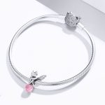 S925 Sterling Silber Blume Fee Perlen Rosa Glas Zirkon Lose Perlen DIY Armband Zubehör – Bild 7