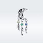 S925 Sterling Silber Moon Hollow Perlen DIY Armband Zubehör – Bild 2