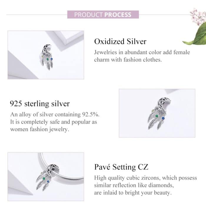 S925 Sterling Silber Moon Hollow Perlen DIY Armband Zubehör – Bild 4