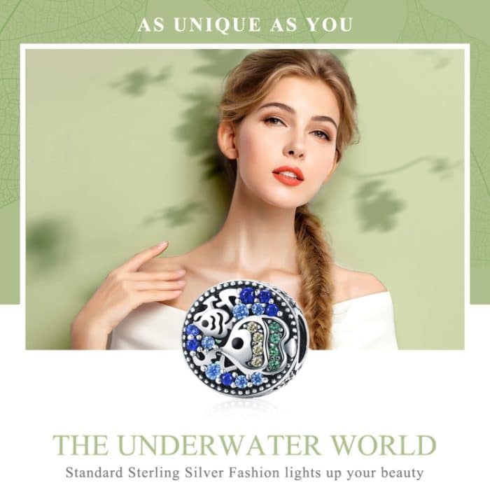 S925 Sterling Silber Unterwasserwelt Bunte Fischöl Perlen DIY Armband Zubehör – Bild 3