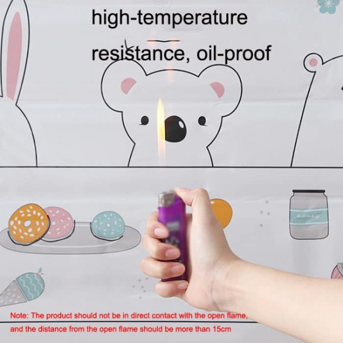 5 Stück ölbeständiger selbstklebender Aufkleber für Küchenschrank, Herd, Dunstabzugshaube, Transparent Type, Aluminum Foil Type – Bild 4