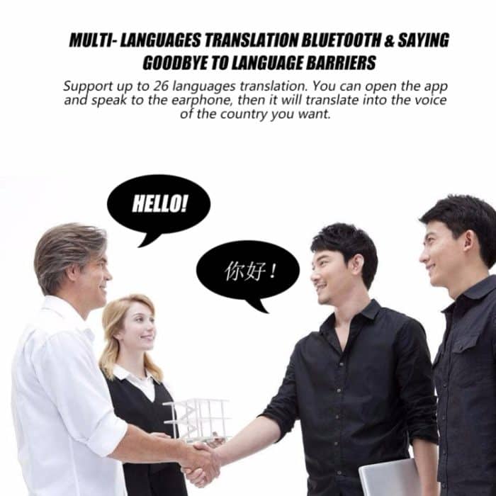 Bluetooth-Empfänger, intelligenter Kopfhörer, Sprachübersetzer, 26 mehrsprachige Reise- und Business-TF-Karte, Sprachtext-Dolmetscher, Kopfhörer – Bild 6