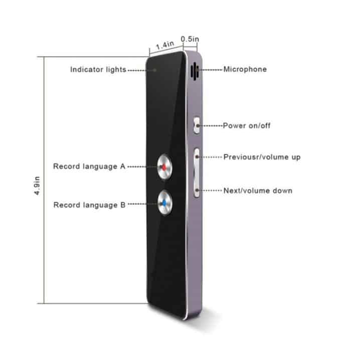 T8 Pocket Language Translator Voice 30 Sprachen Zwei-Wege-Echtzeit-Gegensprechanlage Tragbarer Übersetzer für persönliches Lernen auf Reisen – Bild 5