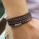 Paar Lederarmband Herren Charm Vintage Schwarzes Armband – Bild 6