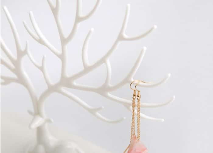 Kunststoff Geweih geformt kreative Ring Lippenstift Rack Halskette Schmuck Kosmetik Lagerung Display Organizer – Bild 5