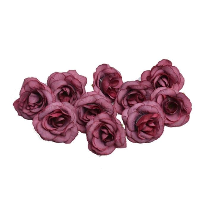 10 Sets 4 cm künstliche Blumen aus Seide, Rosenblütenkopf für Hochzeit, Party, Heimdekoration – Bild 4