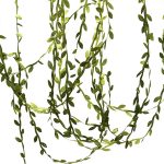 2 Stück Stoffblatt-Girlande, Dekorationszubehör, grünes Blatt, Zuckerrohrblatt, Simulation, DIY-Girlandenmaterial, 100 Meters, 40 Meters One Card / Roll, 77 Meters, 200 Meters, 20 Meters / Card, 10 Meters / Card, 5 Meters / Card, 5 Meters – Bild 6