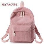Rucksack aus weichem Stoff, weibliches Cord-Design, Schulrucksack für Mädchen und Frauen im Teenageralter – Bild 2