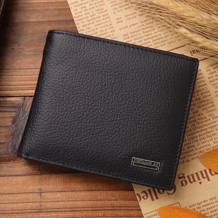 Echtes Leder Brieftasche Mode Kurze Bifold Männer Brieftasche Casual Soild Männer Brieftaschen Mit Münzfach Geldbörsen Männliche Brieftaschen
