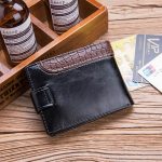 Herren Vintage Leder Haspe Kurze Münztasche Geldbörse Kartenhalter Geldbörsen – Bild 3