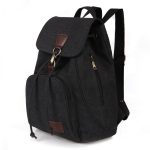 Damen Canvas Student Laptoptasche Rucksack