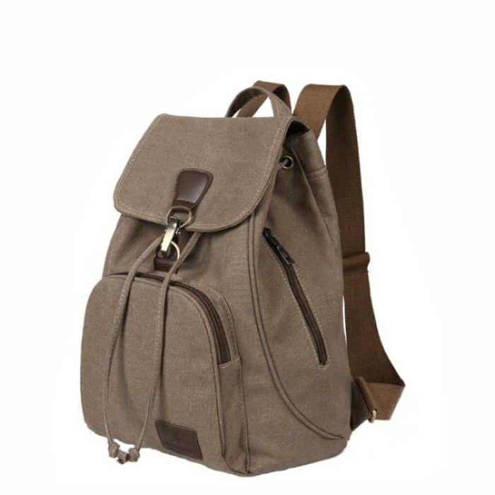Damen Canvas Student Laptoptasche Rucksack – Bild 3